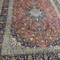 فرش دستباف کاشان ۱۲ متری لچک‌ترنج شاه‌عباسی لاکی