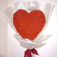 دسته گل قلبی گل عروس خشک سالم|گل مصنوعی|فردیس, منظریه|دیوار