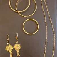 النگو،زنجیر،گوشواره طلا