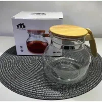 قوری پیرکس درب چوبی بامبو|قوری، کتری، قهوهساز دستی|مشهد, شهرک بهارستان|دیوار