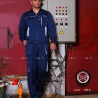 لباس کار صنعتی مدل سناتور (آبی نفتی،استخوانی)