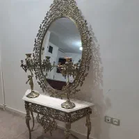 آینه و شمعدان طرح برنج(جنس آلومینیوم)