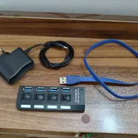 هاب یو اس بی USB 3.0 چهار پورت|قطعات و لوازم جانبی رایانه|قم, انسجام|دیوار