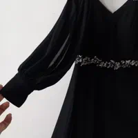 لباس مجلسی مشکی حریر|لباس|مشهد, چهنو|دیوار