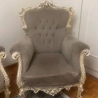 مبل دست دوم فوری فروشی  طوسی و رنگ چوب کرم|مبلمان خانگی و میز عسلی|تهران, یوسف‌آباد|دیوار