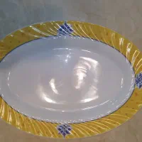 دیس قدیمی زرد خوشگل سالم کاملا نو آنتیک