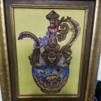 تابلو فرش ابریشم قدیمی