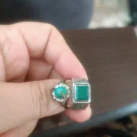 دوتا انگشتر نقره زنانه و مردانه