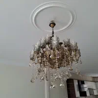 یک جفت لوستر برنز مدل یاس ۲۱ شعله|لوستر و چراغ آویز|کرج, باغستان|دیوار