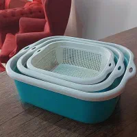 ست ۶ پارچه سبد و لگن|ظروف نگهدارنده، پلاستیکی، یکبارمصرف|شاهینشهر, خانه کارگر|دیوار