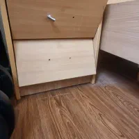 پایه تخت دونفره چوبی با دو پاتختی|تخت و سرویس خواب|تهران, جنت‌آباد جنوبی|دیوار