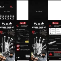 سرویس کارد و ساطور فولادی بلرآلمان چاقو اشپزخانه|ظروف پخت‌وپز|قم, نیروگاه|دیوار
