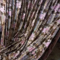ظروف المانی قرمزسفیدپرده ساتن سوپ خوری گل رز