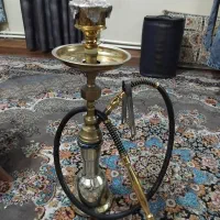 قلیان برنجی طلایی