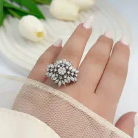 انگشتر نقره زنانه سرویس وساعت نقره کاملا عیار 925|بدلیجات|تبریز, |دیوار