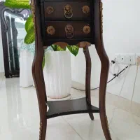 میز تلفن چوبی