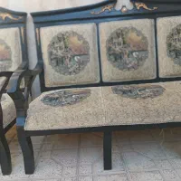 مبل سلطنتی کلاسیک ۷ نفره|مبلمان خانگی و میز عسلی|ایوان, |دیوار