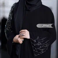 مانتو مشکی و رنگی عبایی زنانه کد iu9098