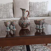 پارچ ولیوان سفالی کاملا نو