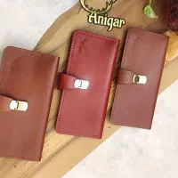 کیف پول زنانه چرم طبیعی (دست دوز و شیک)