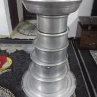 سلام ۶ عدد قابلمه و ۱عدد آبکش و۱عدد سینی استیل|ظروف پختوپز|هشتگرد, شهرک ایران خودرو|دیوار