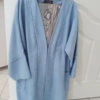 مانتو ژاکاردبه همراه روسری ست مانتو  سایز ۴۲تا ۴۴