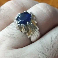 انگشتر یاقوت کبود آفریقایی اصیل