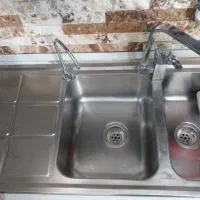 سینک دو لگن بعلاوه شیر اهرمی