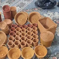 سبد حصیری پلاستیک