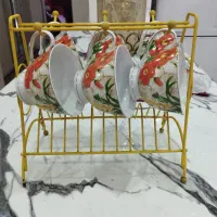 استند فنجان نعلبکی درحدنو وظرف ژله ای خارجی|آب‌چکان و نظم‌دهنده ظروف|تهران, مجیدیه|دیوار