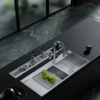 سینک دستساز دو لگنه بیمکث