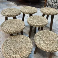 زیر گلدانی حصیری ست ۳ تایی