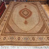 ۶متری دستباف کرم رنگ نقشه ماهی