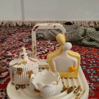 ست دکوری  کار شده با ورق طلا|مجسمه، تندیس، ماکت|سبزوار, توحیدشهر|دیوار