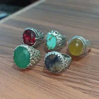 پنج عدد انگشتر نقره|جواهرات|سنندج, |دیوار