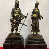 مجسمه کوروش و ماندانا برنز برنزی