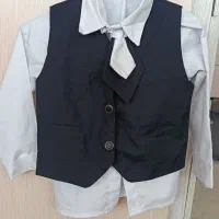 سایز ۲۴شومیز کراوات و جلیقه و دامن مناسب ۴و۵ساله