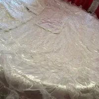 رو تختی ساتن قیطونی دوز عروس