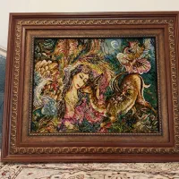 تابلو فرش دستباف ابریشم دار