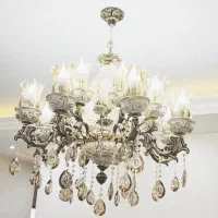 لوستر آرامیس 16 شعله سرامیک برجسته تولیدی رستمی