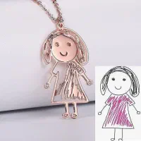 ساخت نقاشی کودکان به گردنبند واقعی و جذاب|بدلیجات|سمنان, |دیوار