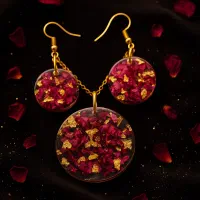 نیم ست اکسسوری روز مادر کادو هدیه گردنبند رزینی|بدلیجات|ملایر, |دیوار