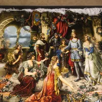 تابلو فرش دستبافت تبریز تاج گذاری|تابلو فرش|تهران, دروس|دیوار