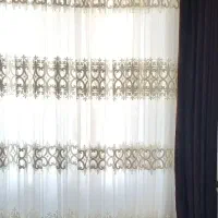دوعدد عدد پرده پذیرایی و دو عدد پرده اتاق خواب|پرده، رانر، رومیزی|ساری, |دیوار