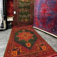 فرش نقش جشنواره ۱۲متری سورمه ای کرم