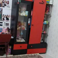 تخت یک نفره پوما وکمد لباس ،ویترین