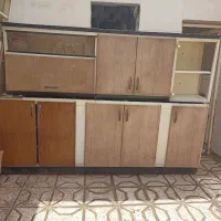 کابینت آشپزخانه همراه با شیر و سینگ و سنگ اپن