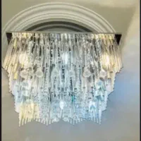 لوستر کنترلی کریستالی بزرگ|لوستر و چراغ آویز|تهران, دبستان|دیوار