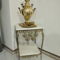 میز برنز با سنگ مرمر همراه با سماور