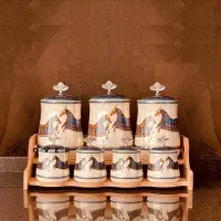 پاسماوری 14 پارچه و 7 پارچه چوب سرامیک